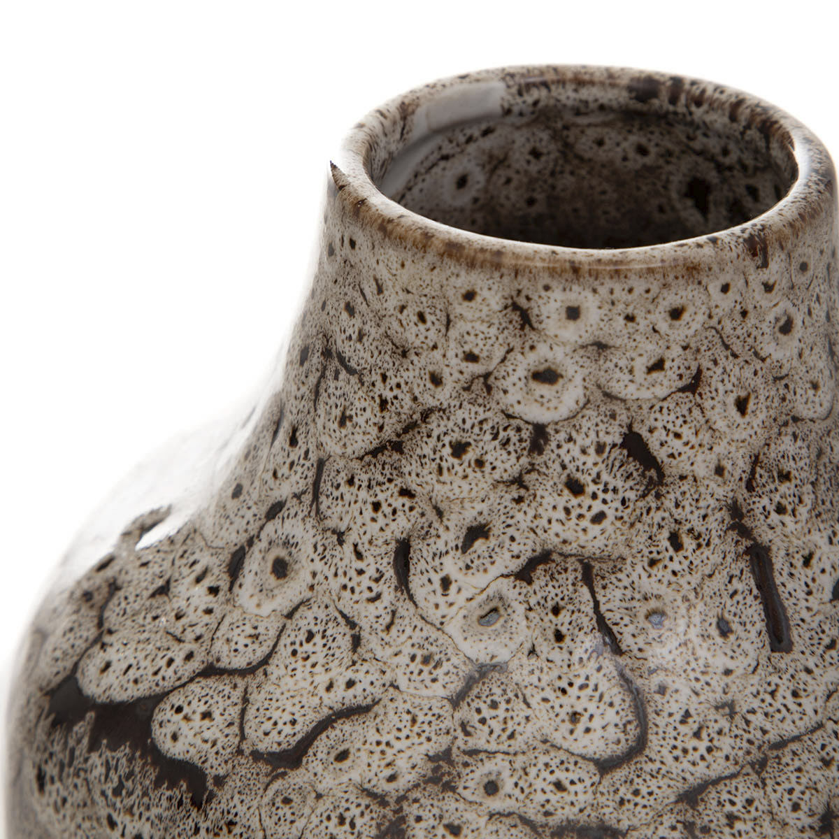 Wazon RUFUS ceramiczny brązowy 13x13x22 cm