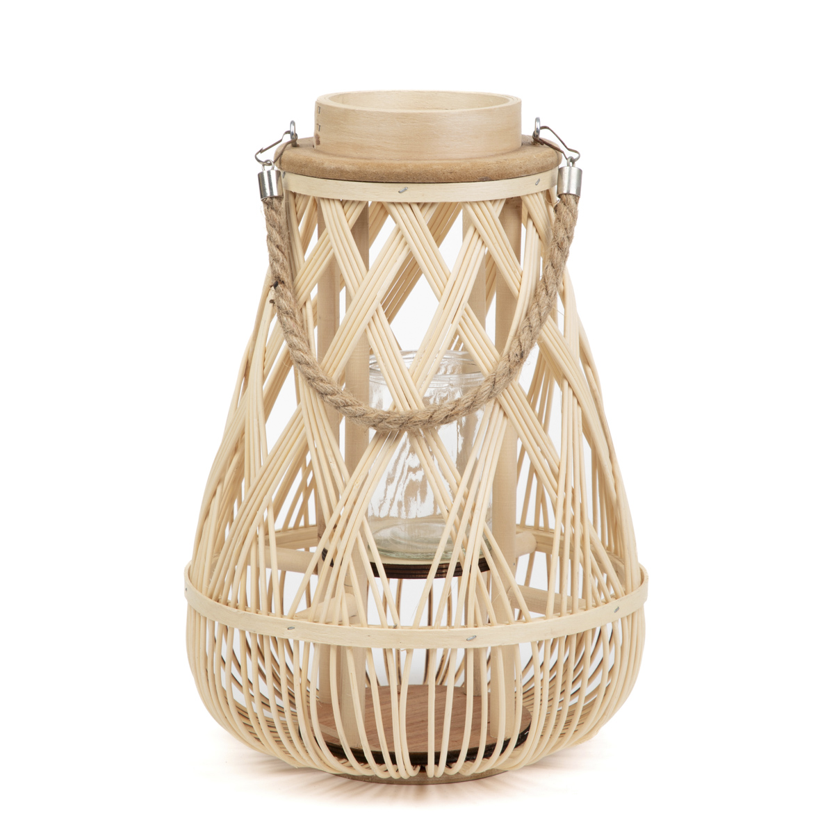 Lampion RADIANT pleciony naturalny 24x35 cm