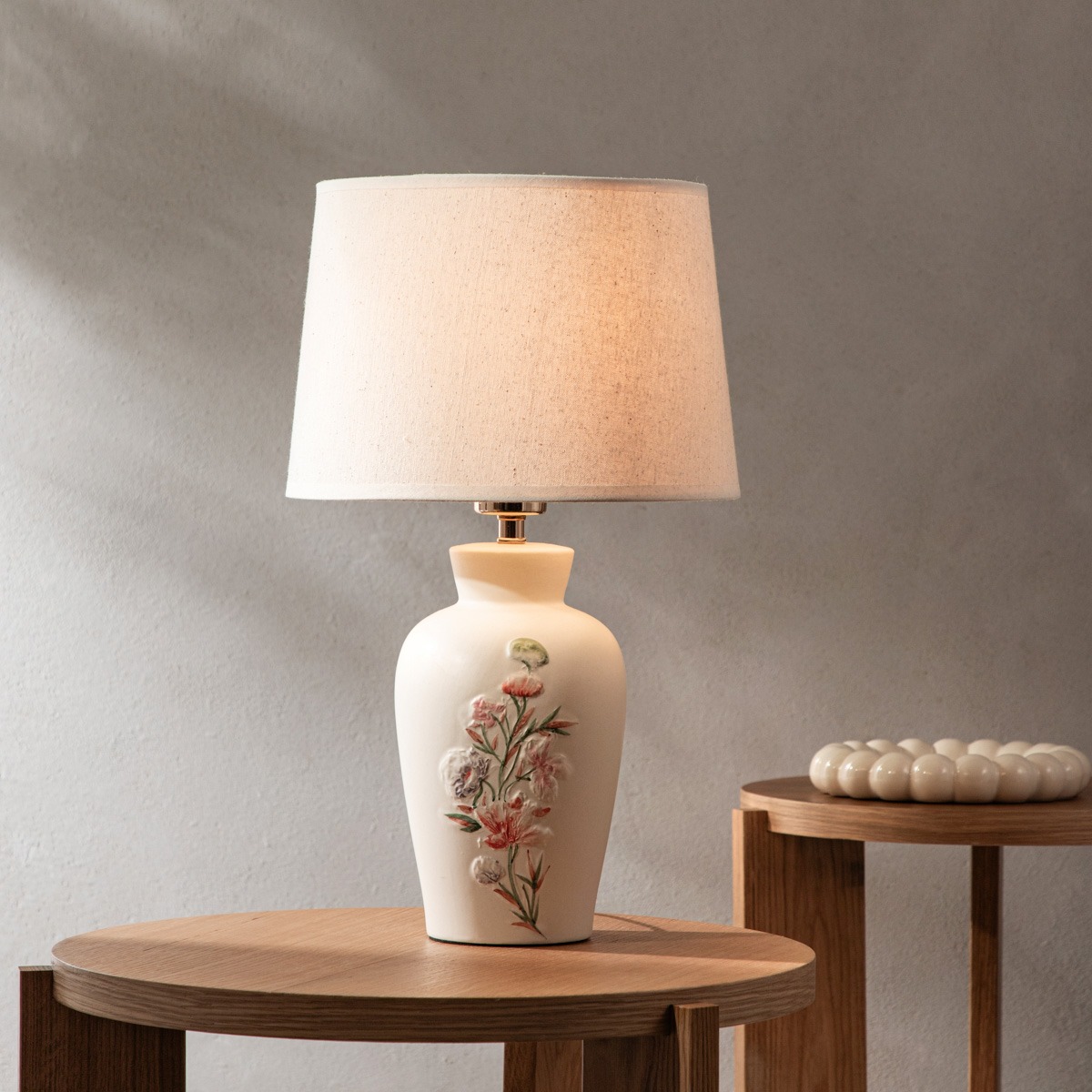 Lampa stołowa PLAFO ceramiczna 28x28x47 cm