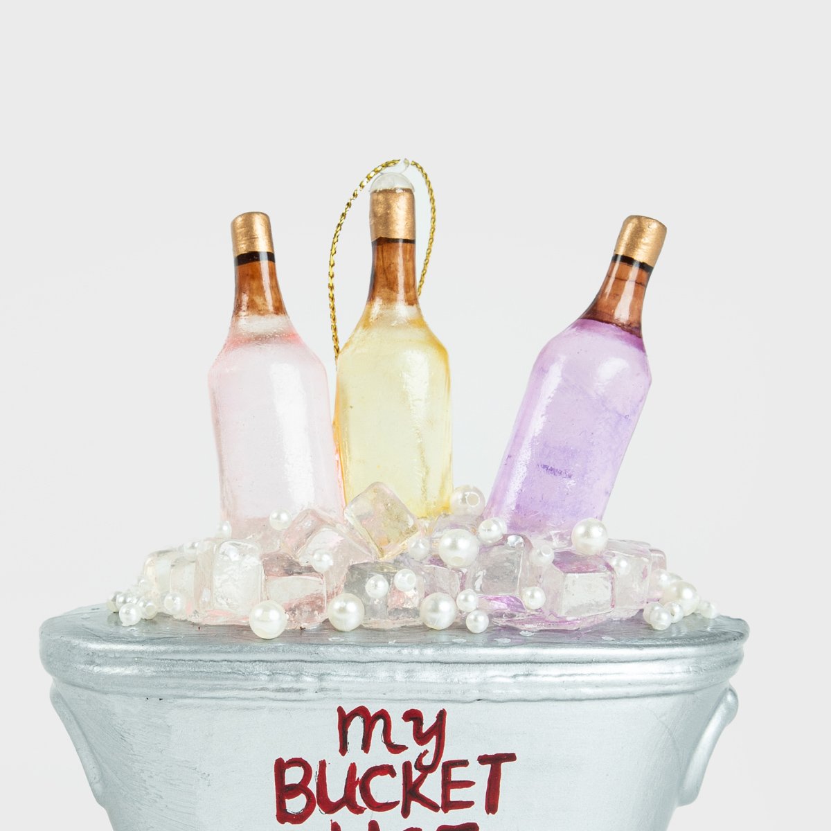 Bombka GLASSO szklana wiadro z alkoholem, my bucket list 10 x 5 cm