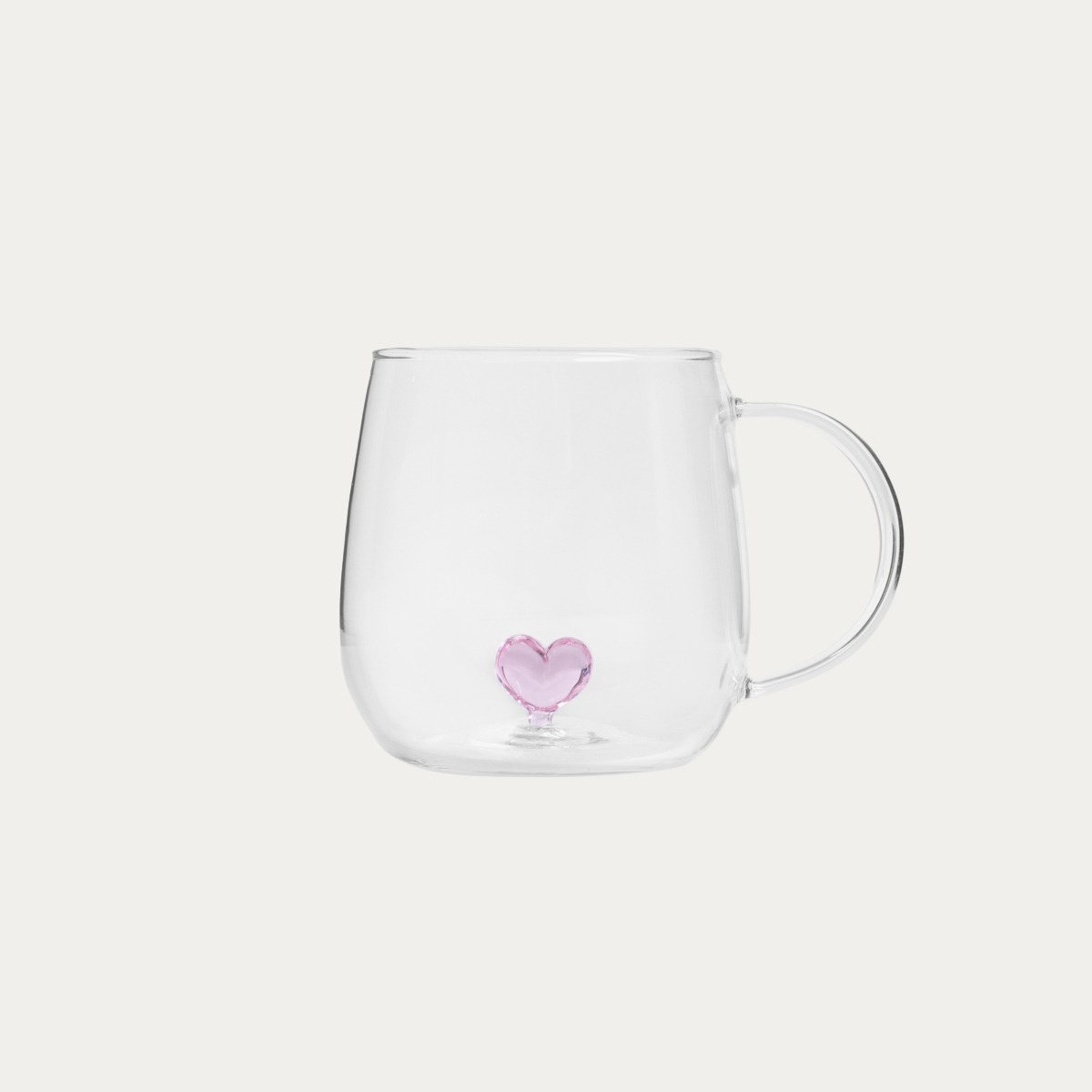Szklanka CORAZON z sercem w środku i uchem 0,4 l