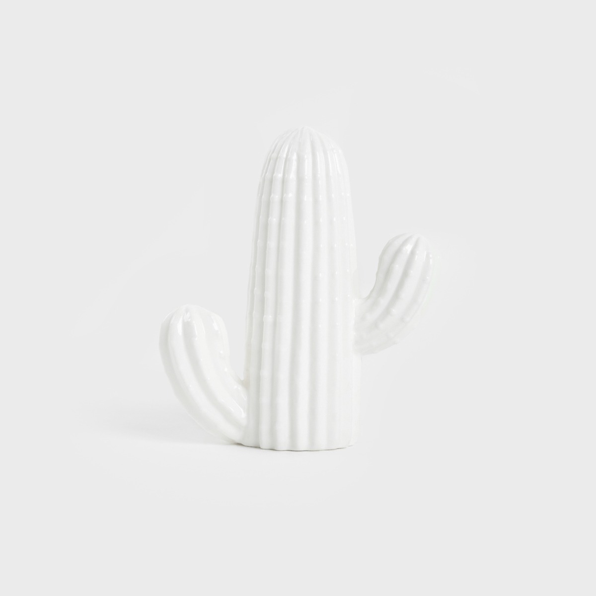 Dekoracja stojąca CACTUS kaktus ceramiczny ecru 14x6x16 cm