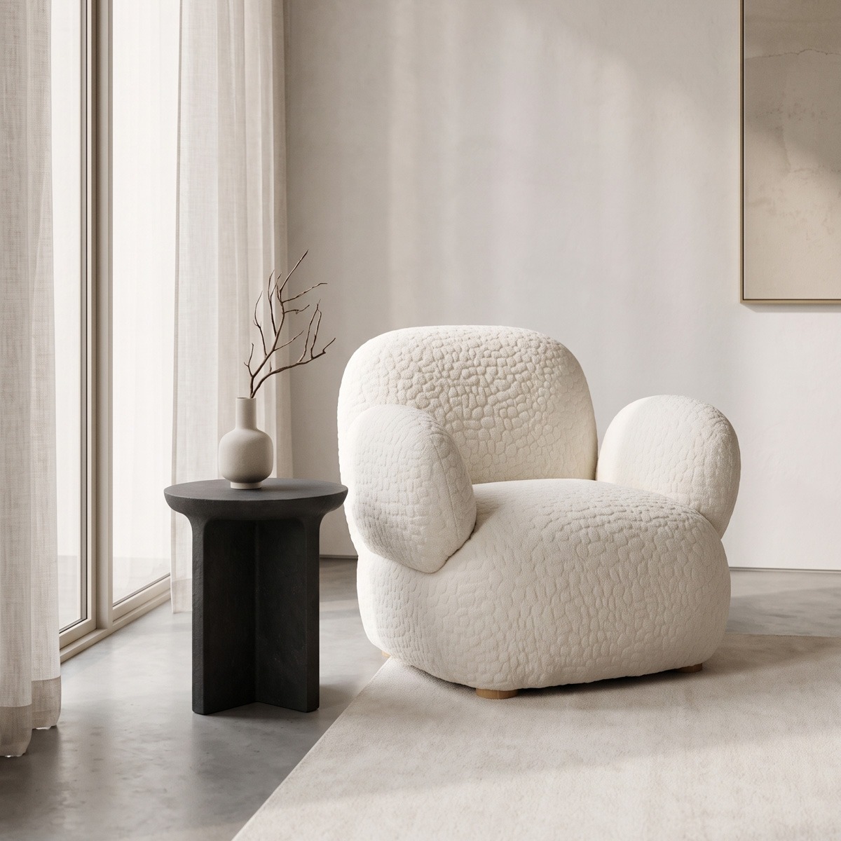Fotel SIESTE Ecru 96,5x90x79 cm