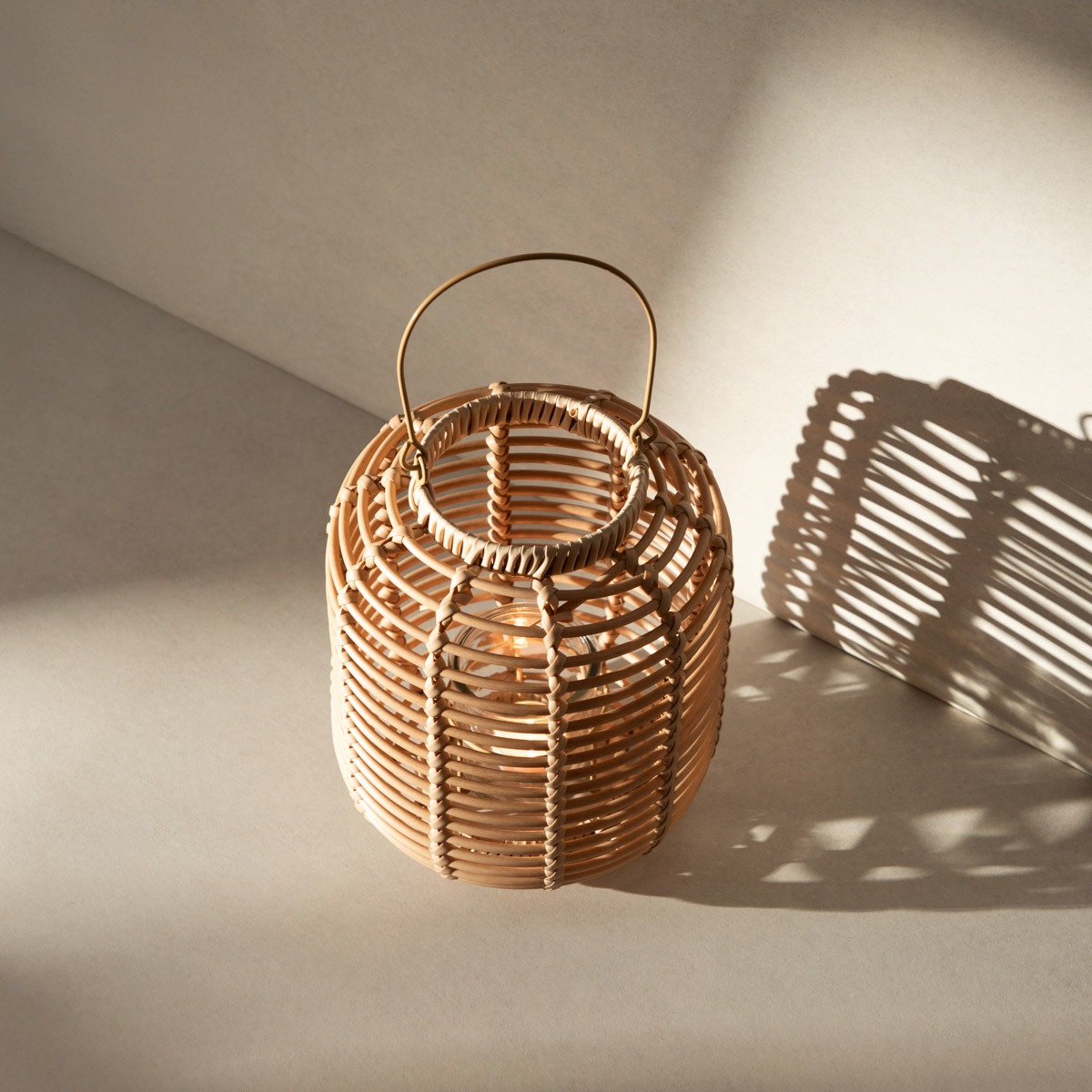 Lampion ROHO naturalny 11x20x24 cm