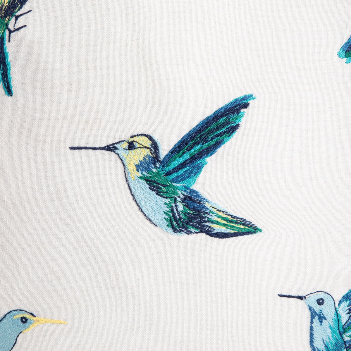 Poszewka COLIBRI z haftowanymi kolibrami 45x45cm
