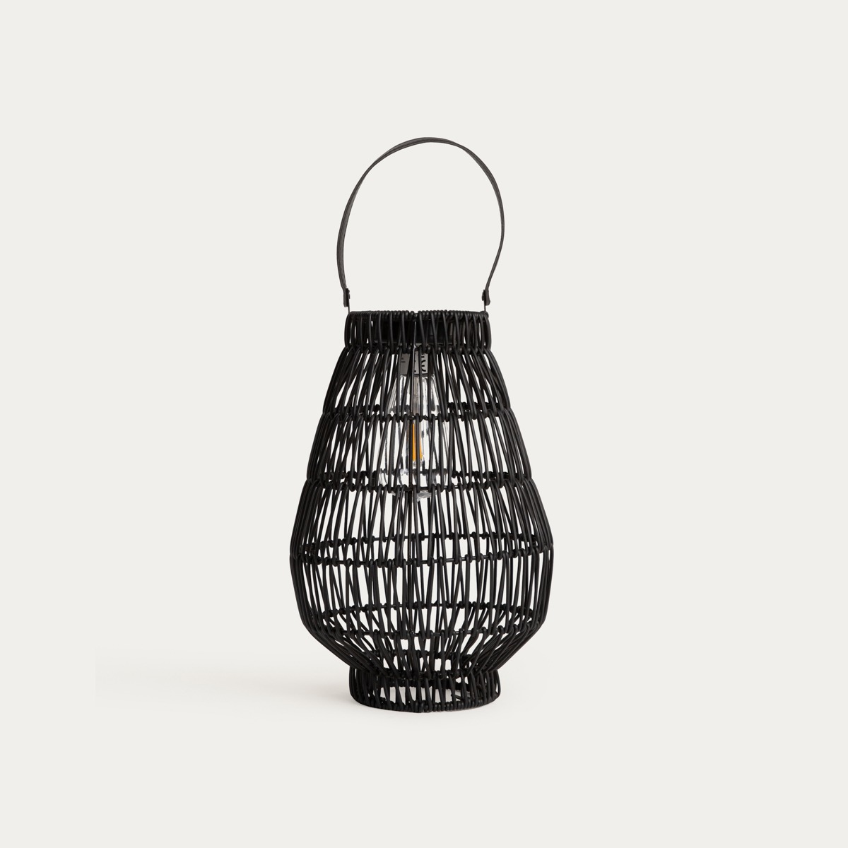 Lampion KOLIS solarny czarny z linki 21x31 cm