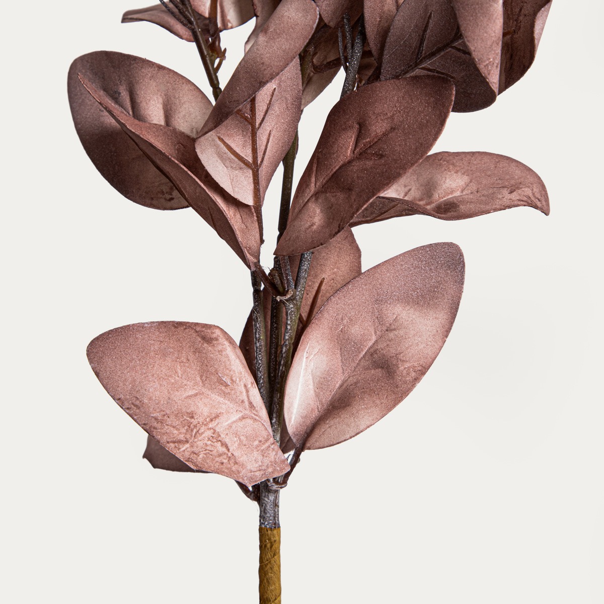 Gałązka sztuczna KAIRO liście magnolii czerwone 82 cm