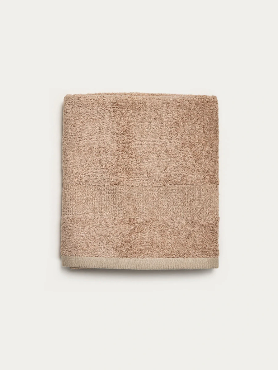 Ręcznik BAMBOO beżowy z domieszką bambusa 50x90 cm