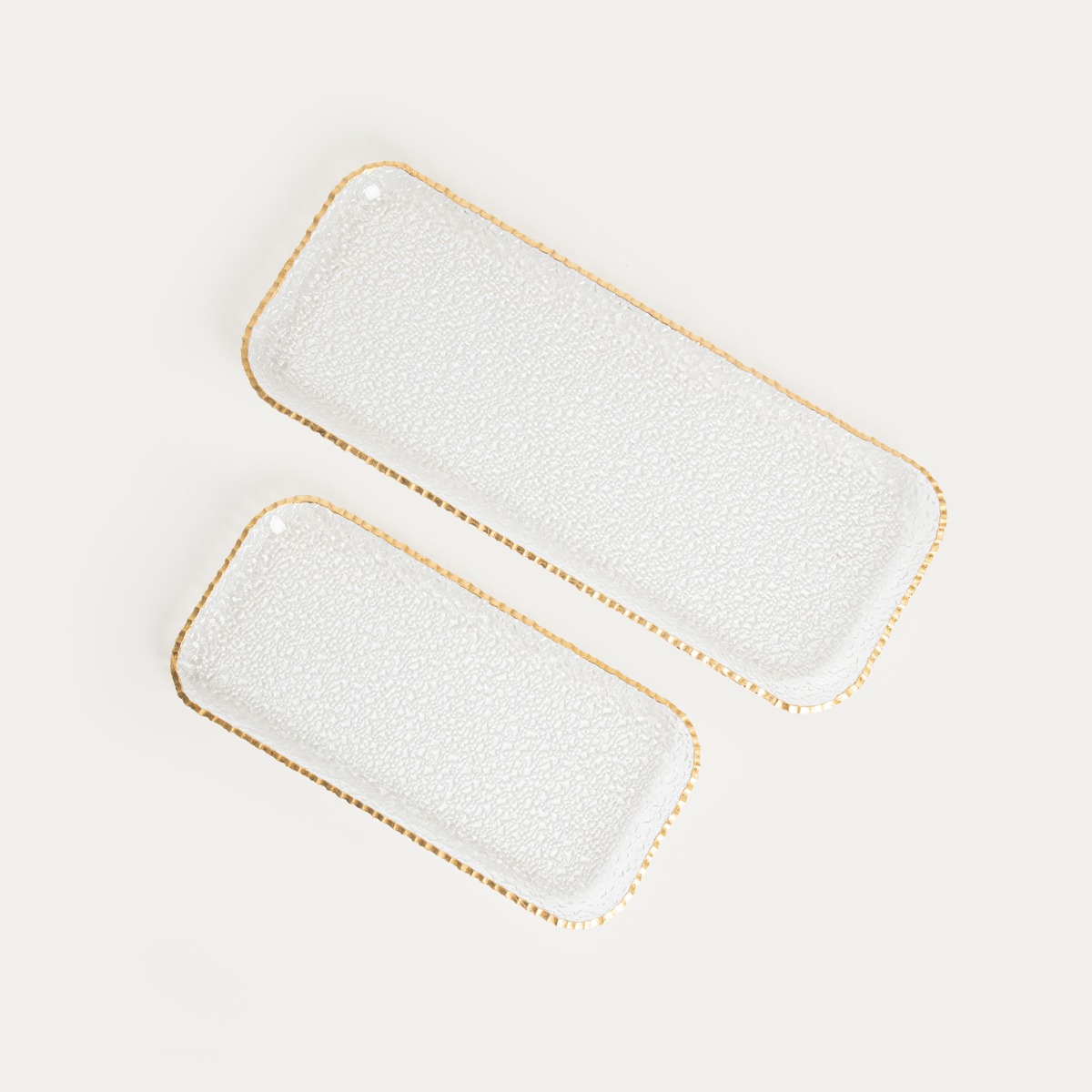 Zestaw półmisków NIVELLE ze złotym rantem 27x13x2 cm