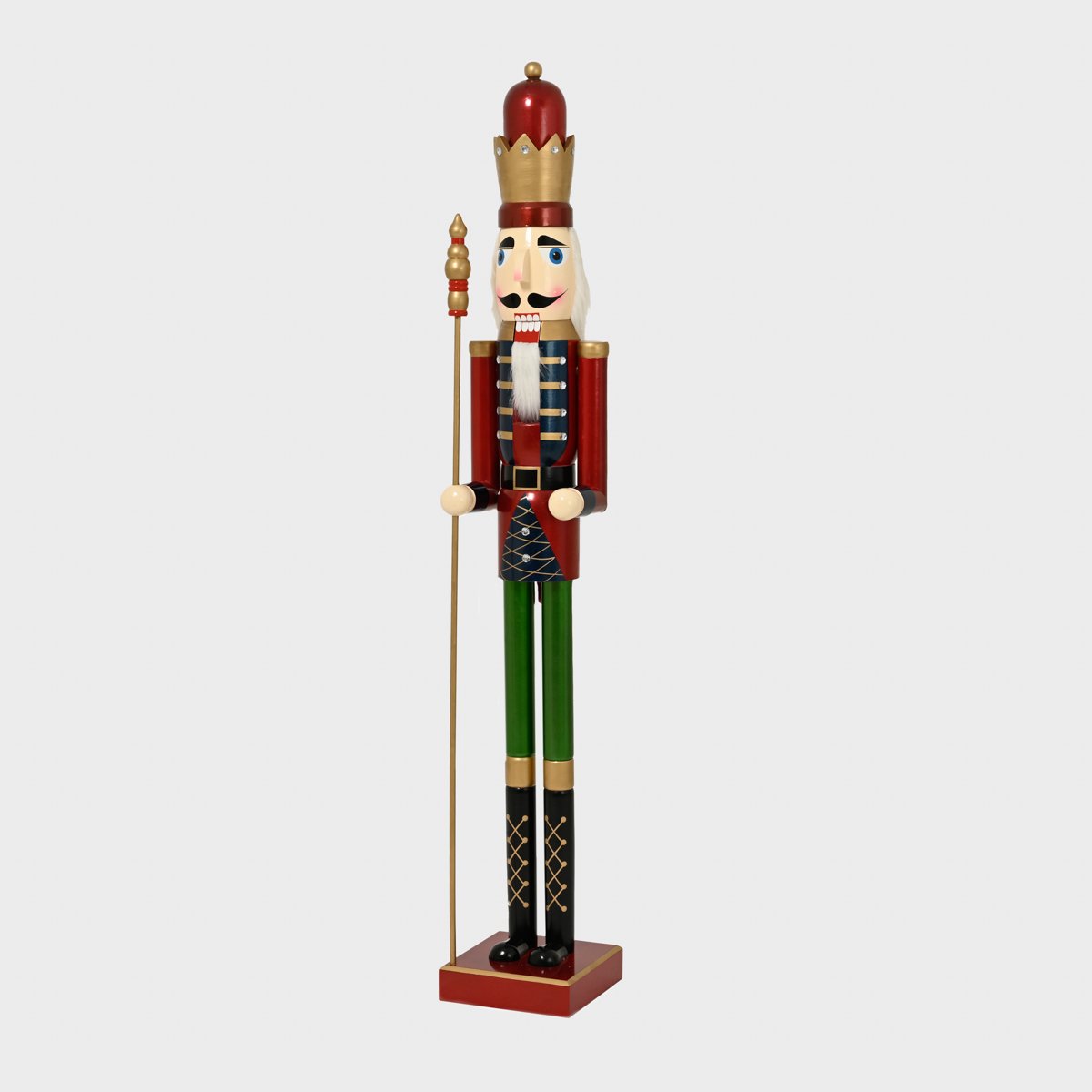 Figurka NUTCRACKER dziadek do orzechów z berłem 15x13x89 cm