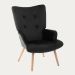 Fotel MOSS czarny 70x55x95 cm