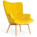 Fotel MOSS welurowy żółty 70x95 cm