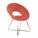 Krzesło JARED welurowe różowe 73x47x84 cm