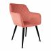 Krzesło SHELTON welurowe różowe 57x40x86 cm