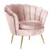 Fotel SHELLY welurowy różowy 82x74x76 cm