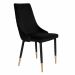 Krzesło LOGAN welurowe czarne 44x44x92 cm