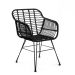 Krzesło JARDIN plecione czarne 56x62x82 cm