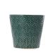 Osłonka na doniczkę SLANO ceramiczna zielona 13x13 cm