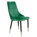 Krzesło LOGAN welurowe zielone 44x44x92 cm
