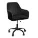 Krzesło TEILL welurowe obrotowe czarne 55,5x54,5x80-90cm