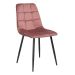 Krzesło GOYA welurowe różowe 44x54x88 cm