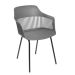 Krzesło FLER ażurowe szare 57x58x80 cm