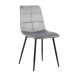 Krzesło TRISS welurowe szare 44x57x88 cm