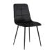 Krzesło TRISS welurowe czarne 44x57x88 cm