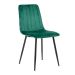 Krzesło GOLICK welurowe zielone 44x57x88 cm
