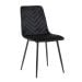 Krzesło GUNHILD welurowe czarne 44x57x88 cm