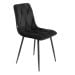 Krzesło HILLEVI w tkaninie czarne 44x57x88 cm