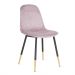 Krzesło NOIR welurowe różowe 44x52x85cm