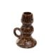 Świecznik ROLO ceramiczny brązowy 8,5x7x10,5 cm