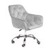 Krzesło FLOSSI welurowe obrotowe szare 57x65x90 cm