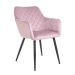 Krzesło SHELTON welurowe różowe 56x60x84cm