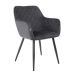 Krzesło SHELTON welurowe szare 56x60x84cm