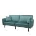 Sofa CANTO 3-osobowa, z funkcją spania, welurowa zielona 199x90x85 cm