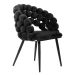 Krzesło BUBBLE welurowe czarne 57,5x61x81,7cm