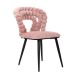 Krzesło BUBBLE VERSE welurowe różowe 48x65x81 cm