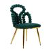 Krzesło BUBBLE BEAM welurowe zielone 56,5x52x87 cm