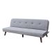 Sofa RINKO sofa 3-osobowa, z funkcją spania, welurowa ciemnoszara 195x81x74 cm
