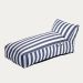 Leżanka MARIS w biało-niebieskie paski 70x150x65 cm