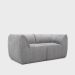 Sofa modułowa SVELA 2-osobowa szara piankowa sztruksowa 161x80x60,5 cm