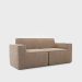Sofa modułowa LYKKE 2-osobowa beżowa piankowa sztruksowa 190x88x73 cm
