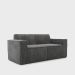 Sofa modułowa LYKKE 2-osobowa ciemnoszara piankowa sztruksowa 190x88x73 cm