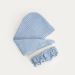 Zestaw opaska i turban VAFFEL niebieskie 10x23 cm
