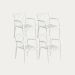 Zestaw 4 krzeseł VALORO ogrodowych białych 54,5x58,5x81 cm