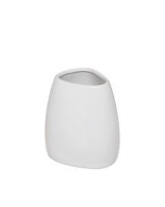 Kubek SILK łazienkowy gładki biały 9,5 cm