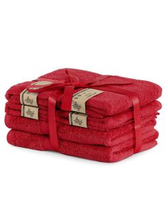 Zestaw ręczników BAMBY czerwony 6 szt.