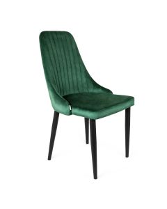 Krzesło LOUIS welurowe zielone 45x45x90 cm